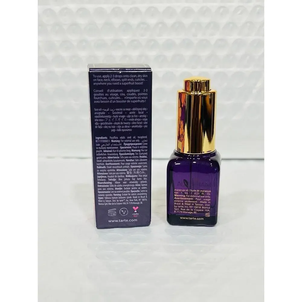 Tarte Maracuja Oil 0.23oz‎ 7mL Travel Mini Face Oil NIB Vegan Skincare Hydrating